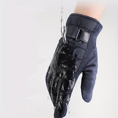 Winter Plus Velvet Windproof Touch Screen Gloves for Outdoor Cycling Skiing