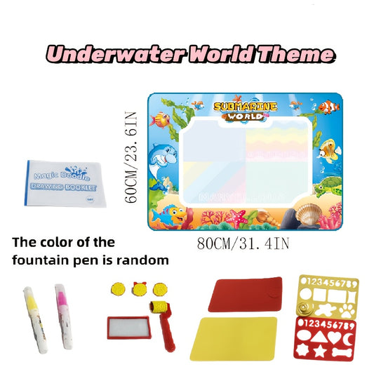 Kids Watercolor Canvas Painting Set - Dinosaur & Vehicle Designs - Ages 3+