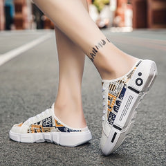 Men's Graphic Slip-On Mule Shoes