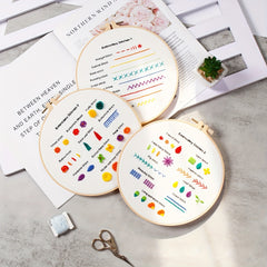 3pcs DIY Small Flower Embroidery Tool Set for Adults Beginners Kids