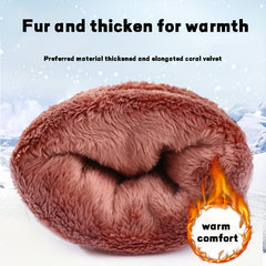 Men's Waterproof Touch Screen Leather Gloves Winter Thick Cotton Plush