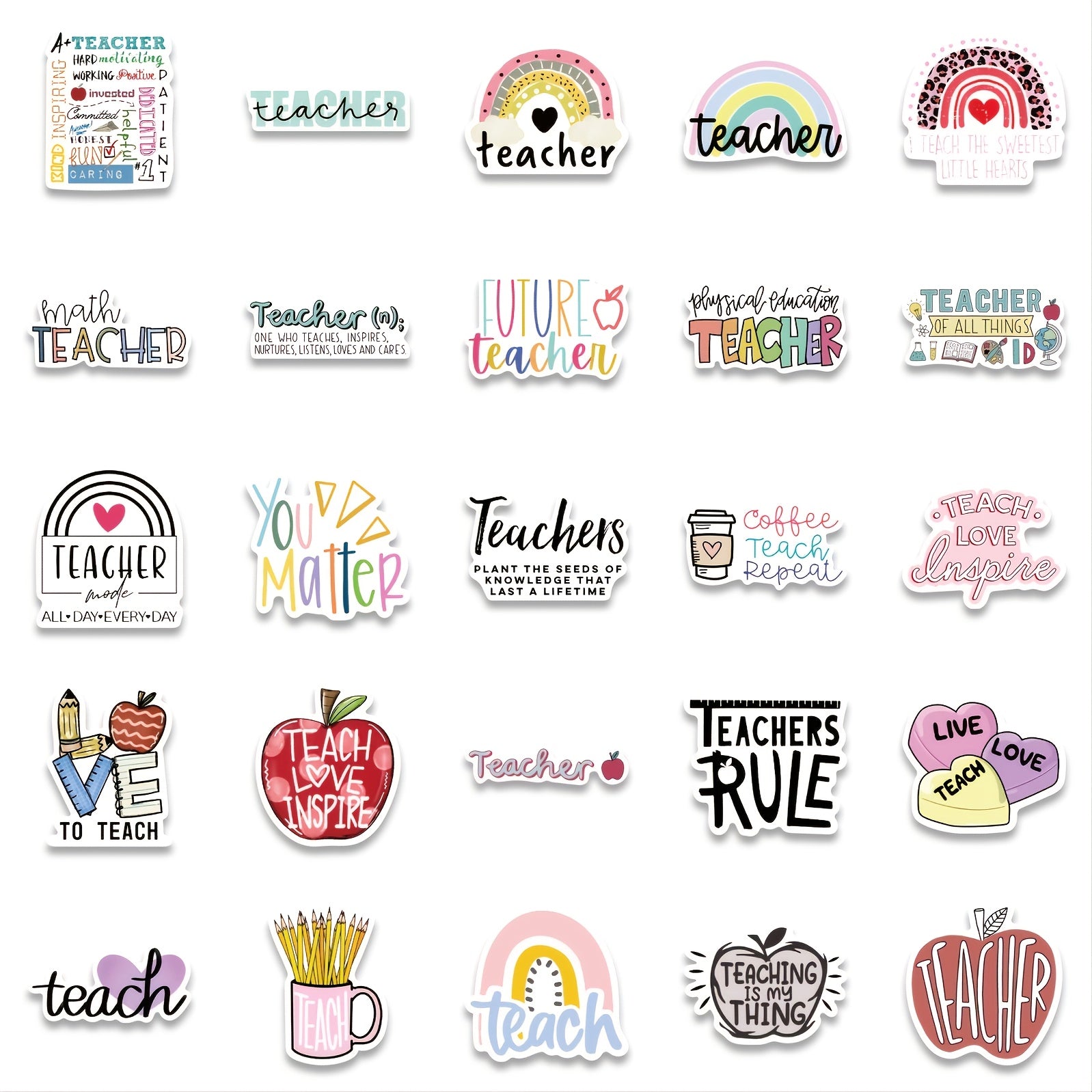 Thanksgiving Teacher Stickers (50 Sheets) - Ideal Gift for Notebook Decoration