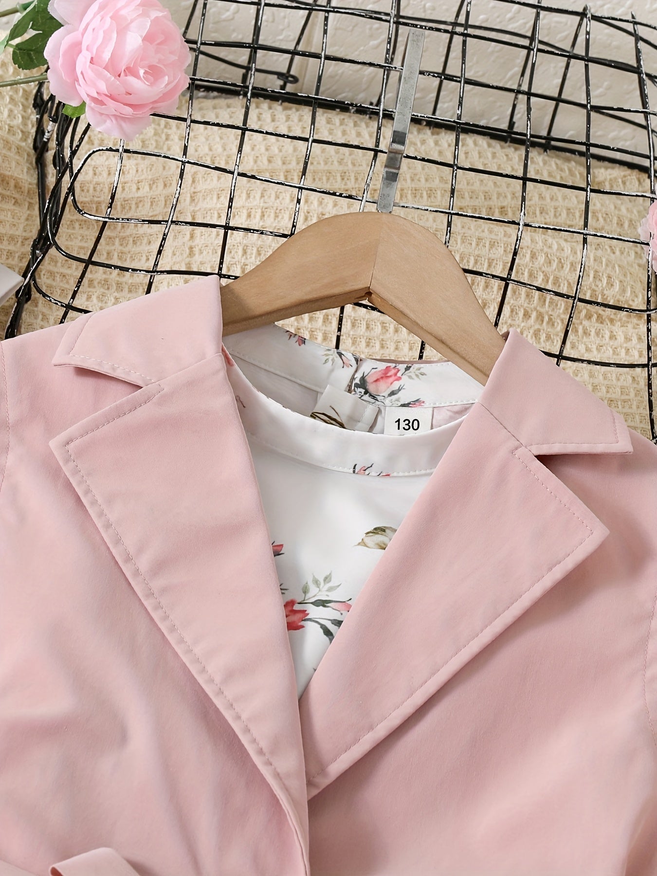 Girls Sleeveless Blazer and Jumpsuit Set Kids Summer Outfit