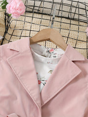 Girls Sleeveless Blazer and Jumpsuit Set Kids Summer Outfit