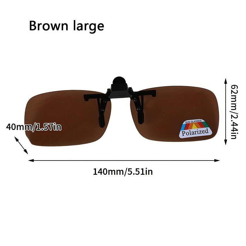 Men's Clip on Flip Up Polarized Sunglasses Night Vision Driving