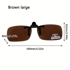 Men's Clip on Flip Up Polarized Sunglasses Night Vision Driving