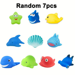 10 pcs Light Up Floating Bath Toys Set Colorful Educational Play Toys for Kids