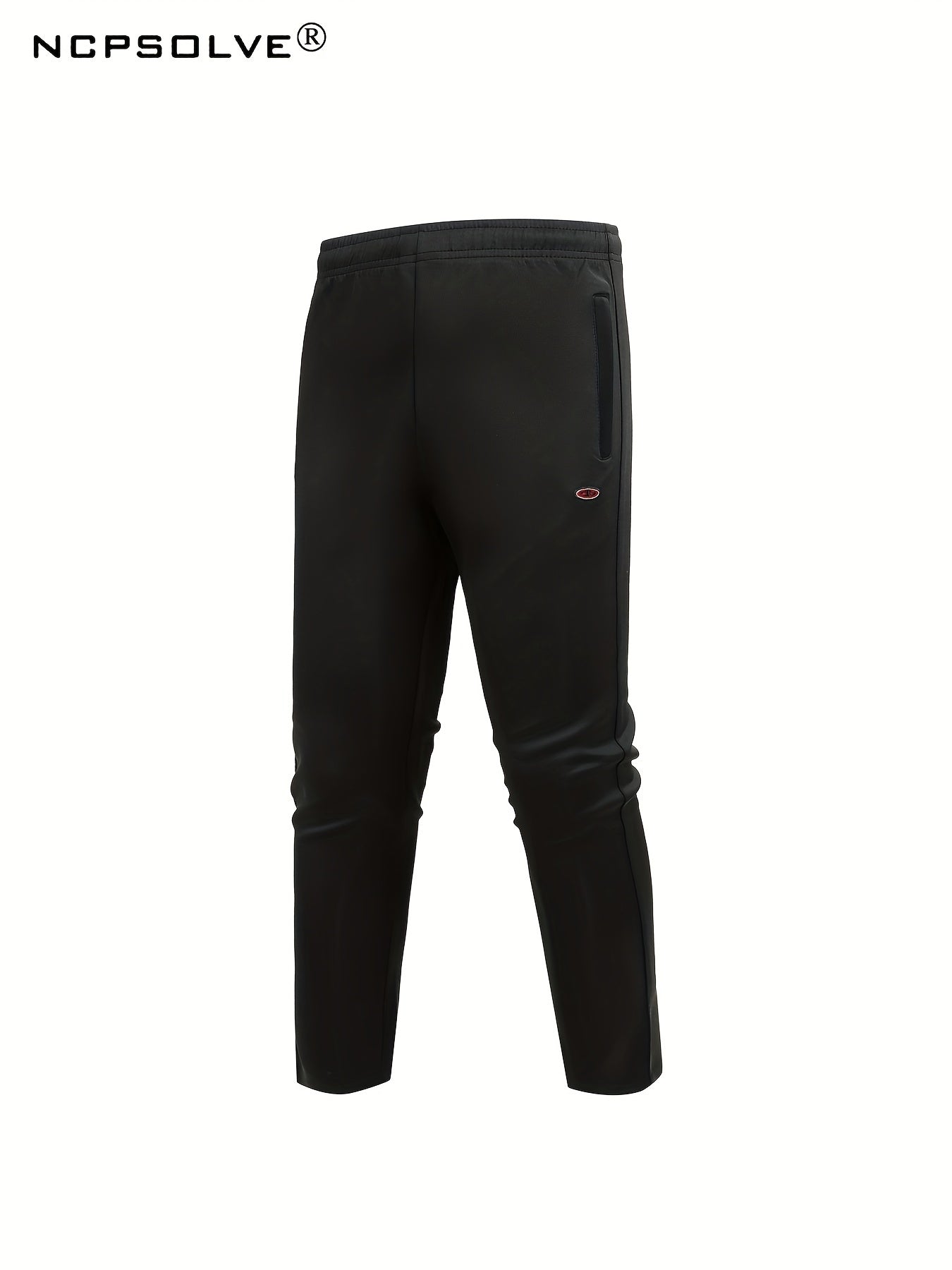 2pcs Men's Striped Stand Collar Sports Suit & Active Pants