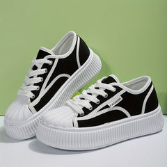 Women's Thick Bottom Skate Shoes Low Top Sport Shoes