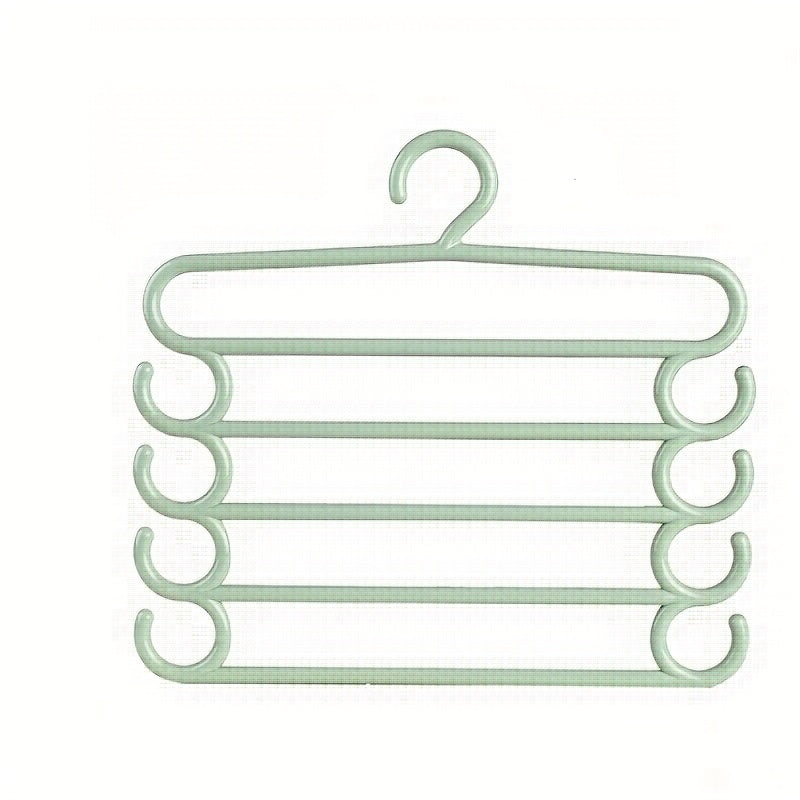 Plastic Clothes Hanger Home Storage Pants Rack Colorful Five-layer Towel Hanging