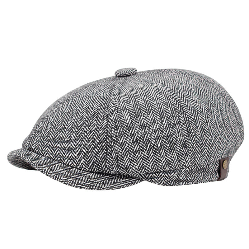 Men's Patchwork Newsboy Cap