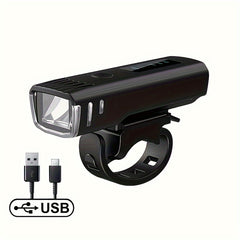 USB Rechargeable Bike Light Powerful Front Headlight 4 Light Modes