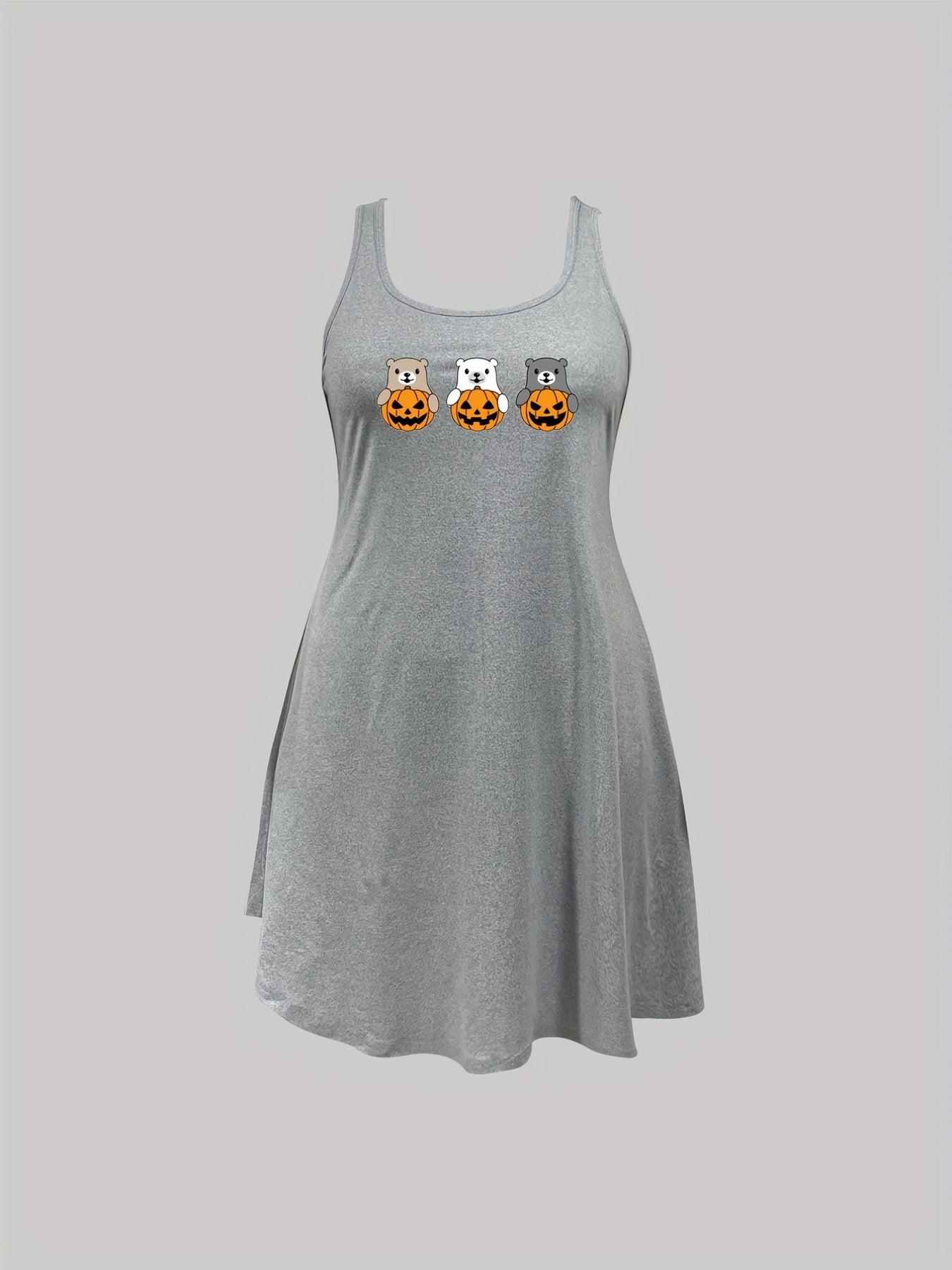 Halloween Bear & Pumpkin Print Nightdress