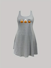 Halloween Bear & Pumpkin Print Nightdress