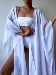 Sheer Beachwear Cover Up Shirt V Neck Loose Fit