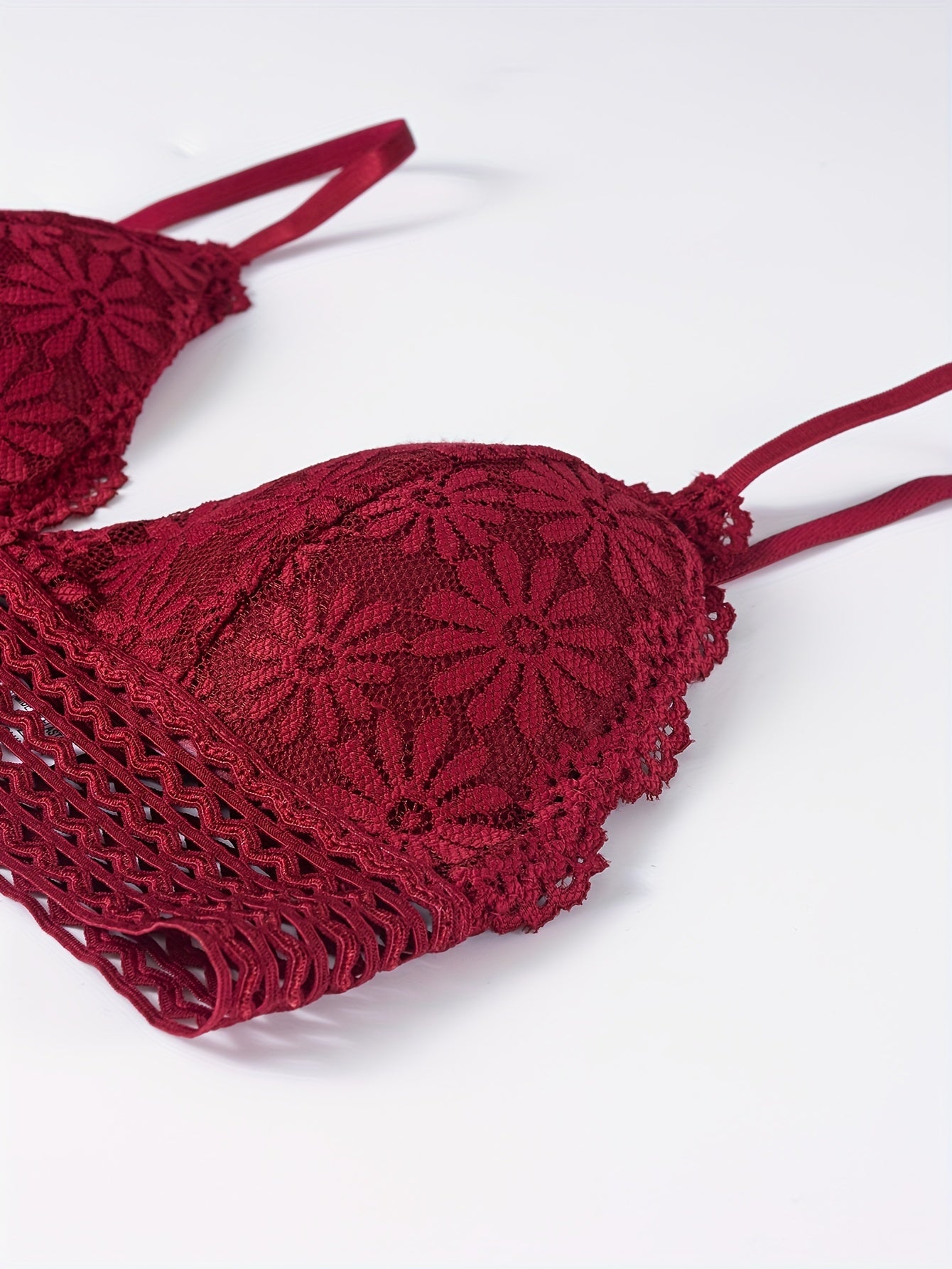 Lace Wireless Bra Breathable & Comfy Cut Out Bra