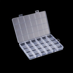 24 Grids Plastic Sorting Box Small Parts Jewelry Storage DIY Bead Container