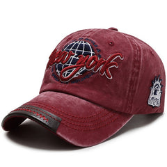 Vintage Washed Embroidered Baseball Cap Outdoor Hat