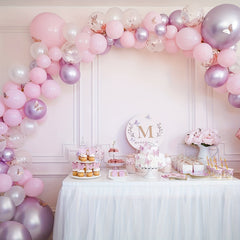 Pink Purple Balloon Garland Set Wedding Bridal Shower Girl Birthday Decor