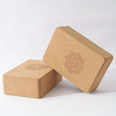 1pc Cork Yoga Brick High density And Non shedding Yoga Block