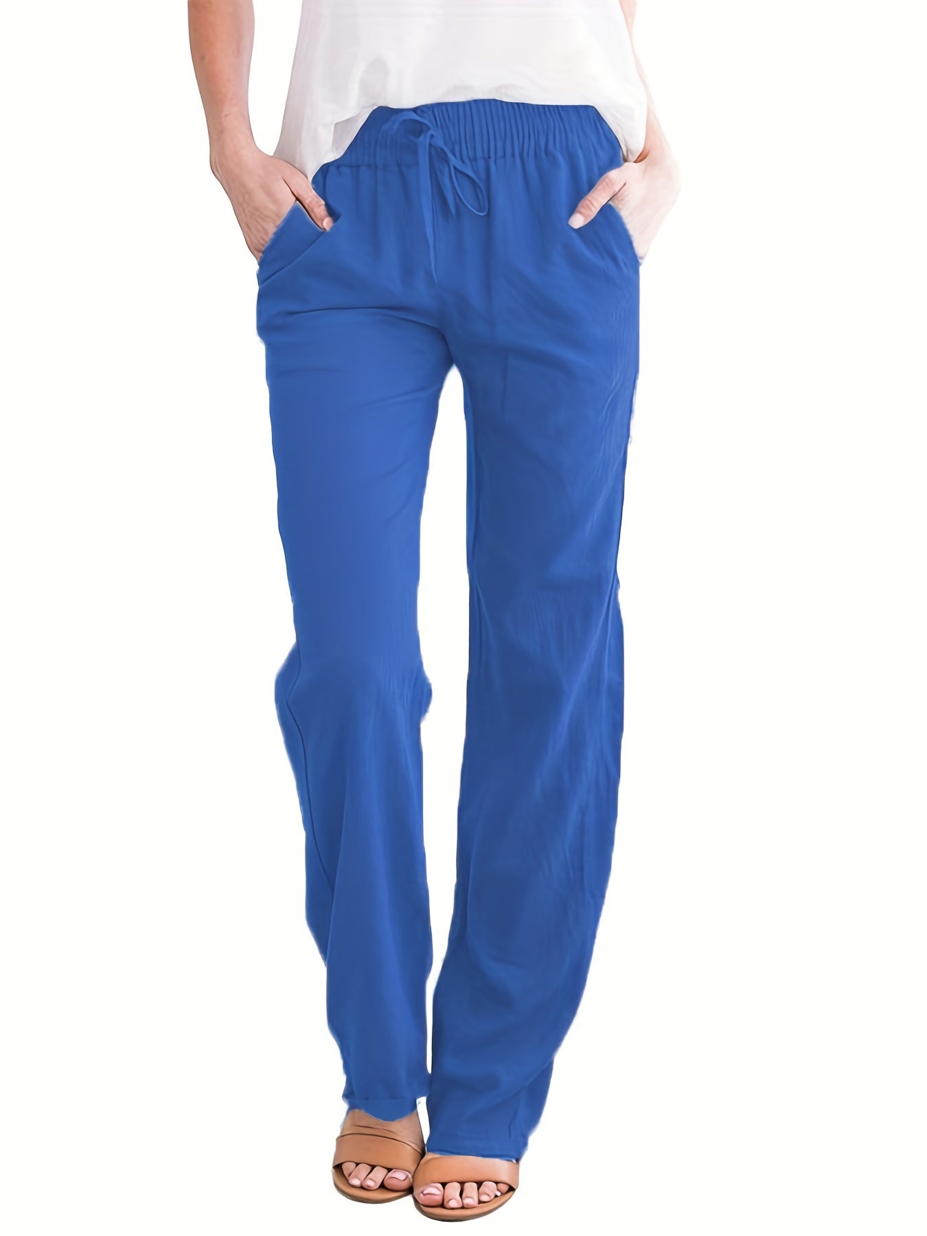 Drawstring Waist Pants Casual Women's Clothing