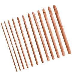 12pcs Bamboo Crochet Set Knitting Needle Hand DIY Tools For Arthritic Hands