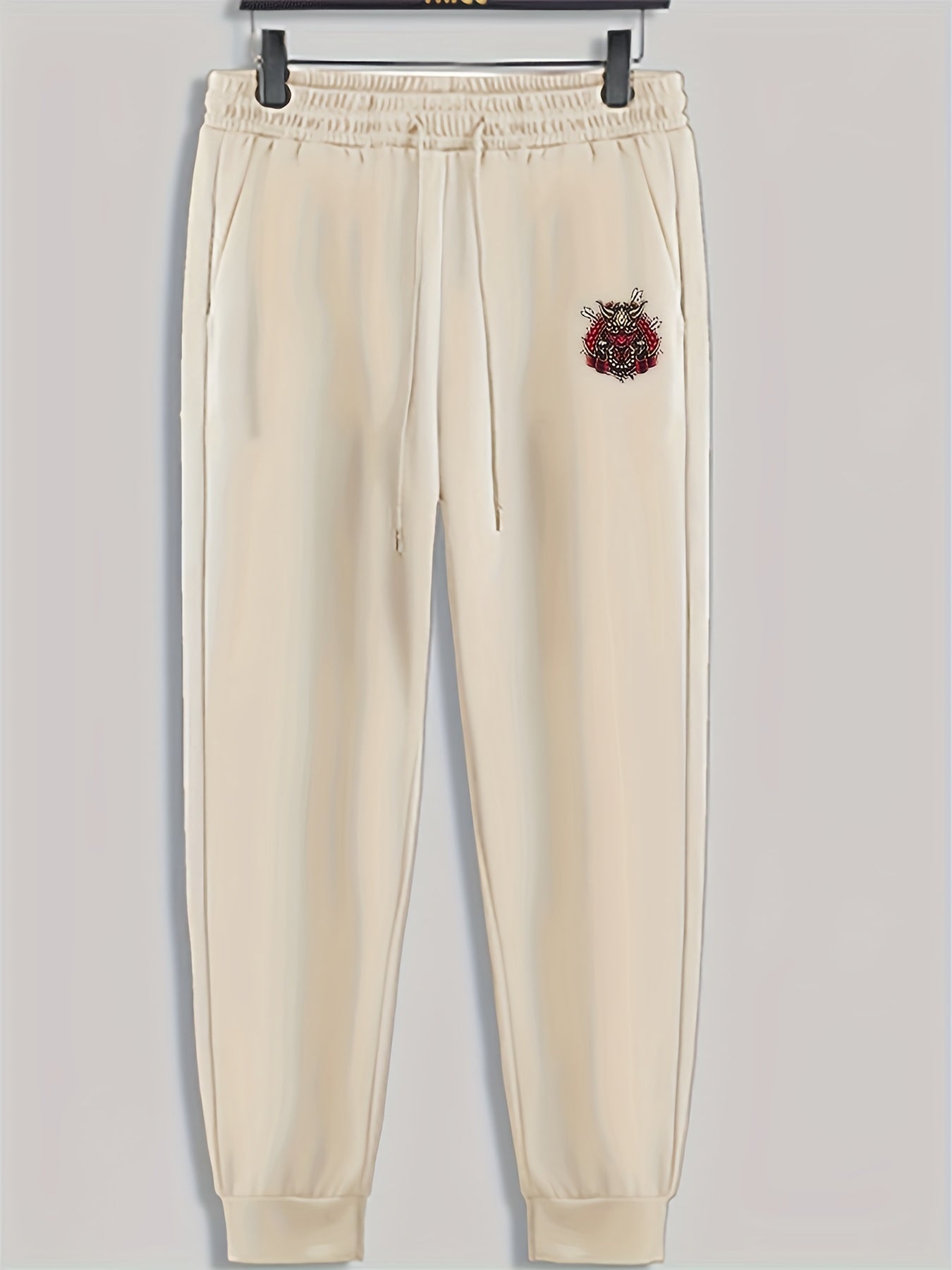 Abstract Pattern Print Men's Pants Drawstring Sweatpants Loose Casual Trousers