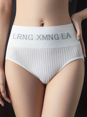 4pcs Letter Print Sports Briefs Stretchy Intimates Panties Women's Lingerie