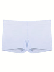 3pcs Solid Boyshort Panties Soft & Comfortable Stretch Panties