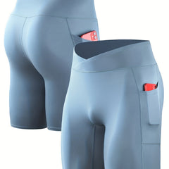 Men's Breathable Sports Shorts with Pocket Quick Drying Compression Pants