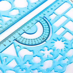 7pcs Geometric Drawing Stencils Set for Studying Plastic Rulers