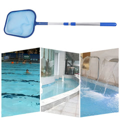 Pool Skimmer Net with Telescopic Pole - Fine Mesh Rake for Swimming Pool