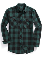 Men's Casual Plaid Button Up Shirt