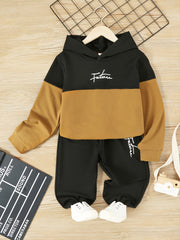 Toddler Boys Letter Graphic Hoodie & Sweatpants Set