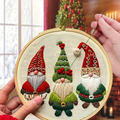 Christmas Embroidery Kit for Adults and Beginners - Seasonal Decoration DIY Set