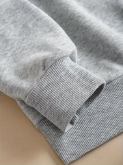 Women's Casual Solid Sweatshirt for Spring & Autumn