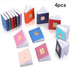 8pcs Dollhouse Library Study Room Decor Mini Notebook Kit DIY Accessories