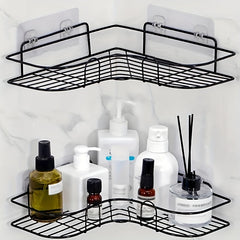 Triangle Wall Mounted Shower Caddy Rack Bathroom Kitchen Storage Organization