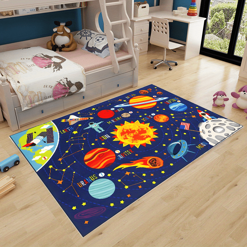 Soft Fluffy Solar System Large Carpet Area Carpet Living Room Bedroom