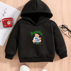 Bear & THANK YOU Letter Baby Boys Hooded Sweatshirt
