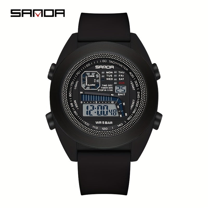 Sanda Electronic Digital Led Boy s Waterproof Sports Watch