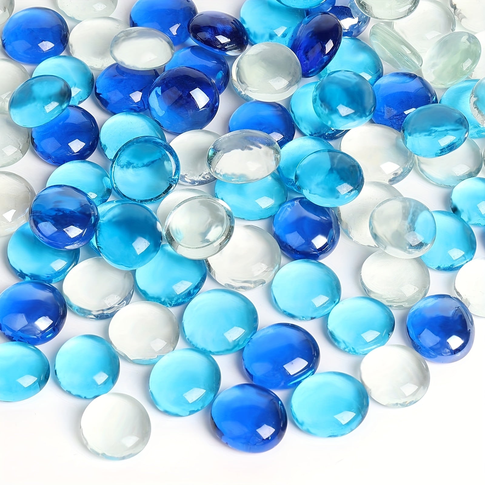 200g Flat Glass Bouncing Beads Fish Tank Stone Vase Filling