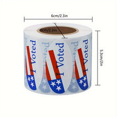 500pcs Oval American Flag I Voted Voting Election Stickers