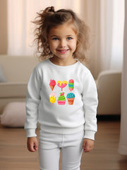 OERYUI Cartoon Ice Cream Cake Sweatshirt for Kids