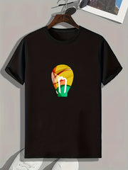 Abstract Print Men's Graphic Tee for Summer