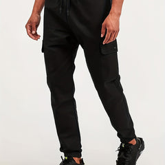 Men s Flap Pocket Jogger Pants Drawstring Waist