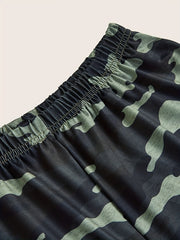 Camouflage Print Sports Casual Shorts Women's Clothing