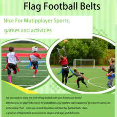 MEKNIC Flag Football Belts 10 Player Set with 30 Flags