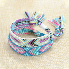 Nepalese Ethnic Style Woven Bracelet Colorful Tassel Friendship Bracelet