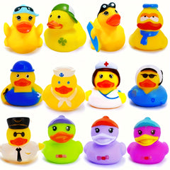 12pcs Colorful Rubber Duckies Kids' Toys Classroom Rewards
